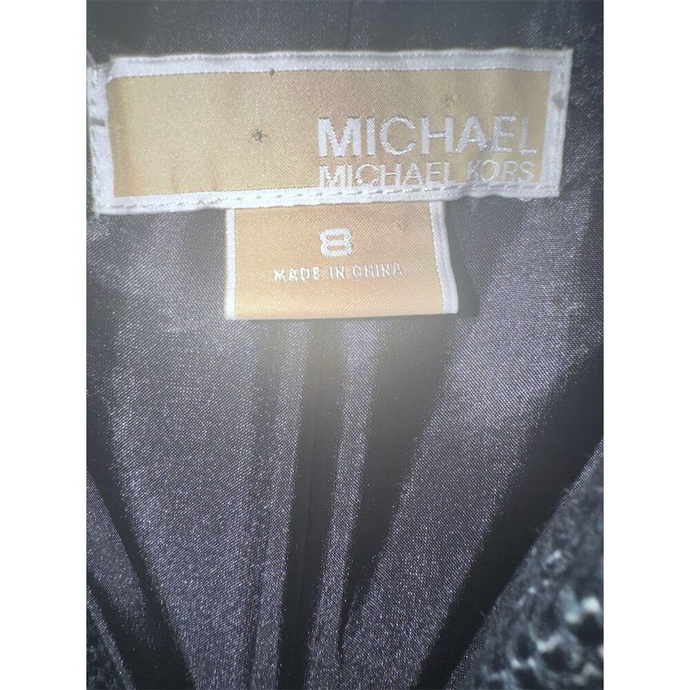 Michael Kors Women's Black Tweed Jacket Chain Detail Size 8 Casual - Picture 4 of 6
